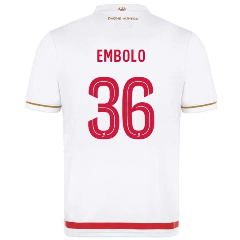 Danxen Män Breel Embolo #36 Röd Vit Hemmatröja Matchtröjor 2025/26 Tröjor T-Tröja