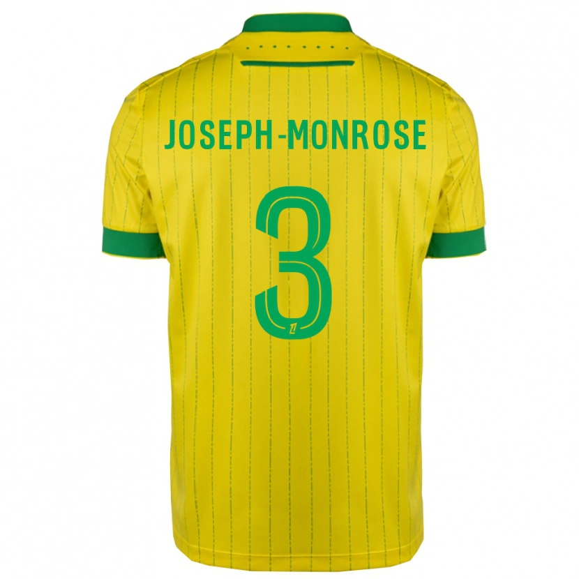 Danxen Män Florian Joseph-Monrose #3 Gul Grön Hemmatröja Matchtröjor 2025/26 Tröjor T-Tröja