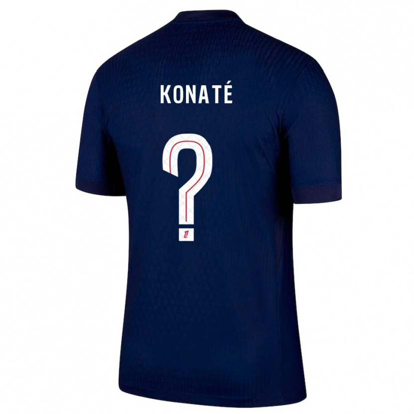 Danxen Män Seydou Konaté #0 Marinblå Röd Hemmatröja Matchtröjor 2025/26 Tröjor T-Tröja