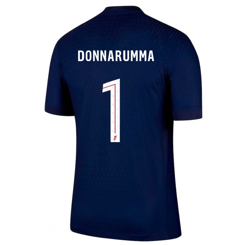Danxen Män Gianluigi Donnarumma #1 Marinblå Röd Hemmatröja Matchtröjor 2025/26 Tröjor T-Tröja