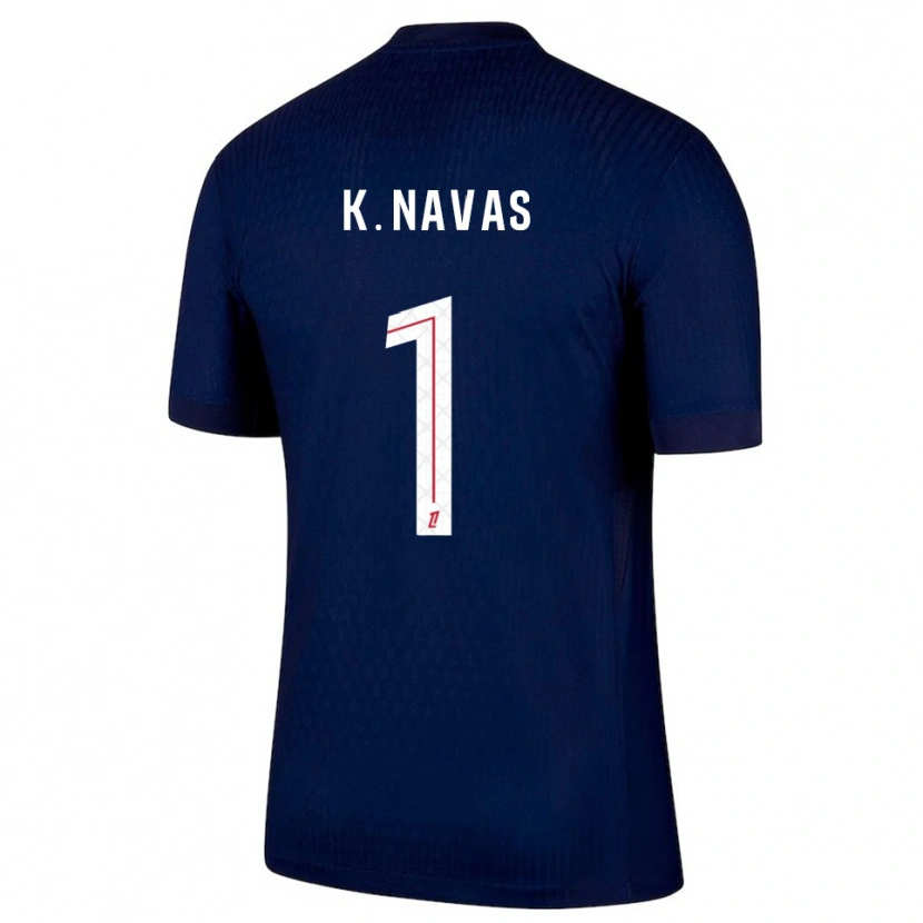 Danxen Män Keylor Navas #1 Marinblå Röd Hemmatröja Matchtröjor 2025/26 Tröjor T-Tröja