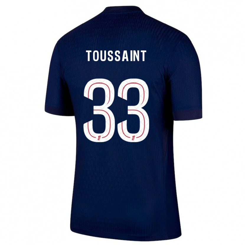 Danxen Män Océane Toussaint #33 Marinblå Röd Hemmatröja Matchtröjor 2025/26 Tröjor T-Tröja