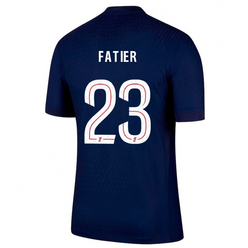 Danxen Män Noémie Fatier #23 Marinblå Röd Hemmatröja Matchtröjor 2025/26 Tröjor T-Tröja