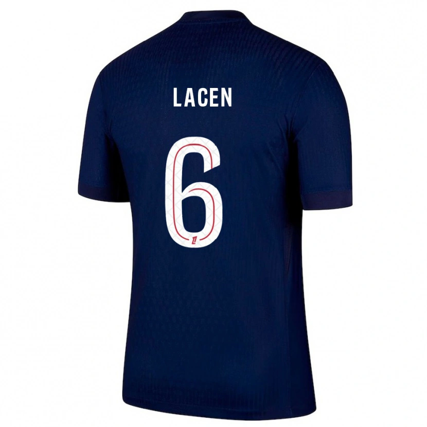 Danxen Män Michaël Lacen #6 Marinblå Röd Hemmatröja Matchtröjor 2025/26 Tröjor T-Tröja