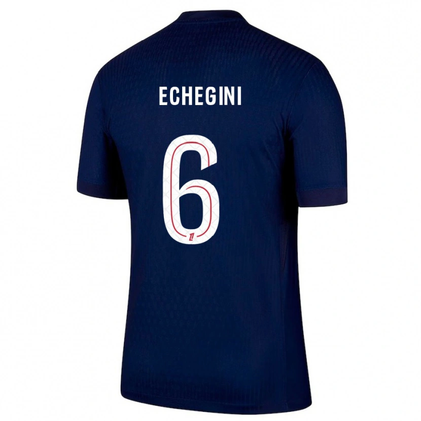 Danxen Män Joe Echegini #6 Marinblå Röd Hemmatröja Matchtröjor 2025/26 Tröjor T-Tröja