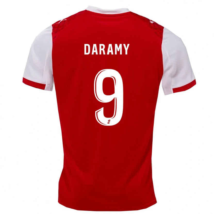Danxen Män Mohamed Daramy #9 Röd Vit Hemmatröja Matchtröjor 2025/26 Tröjor T-Tröja
