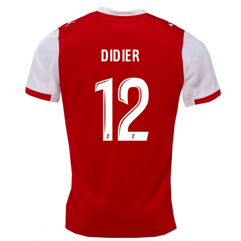Danxen Män Haïlé Didier #12 Röd Vit Hemmatröja Matchtröjor 2025/26 Tröjor T-Tröja