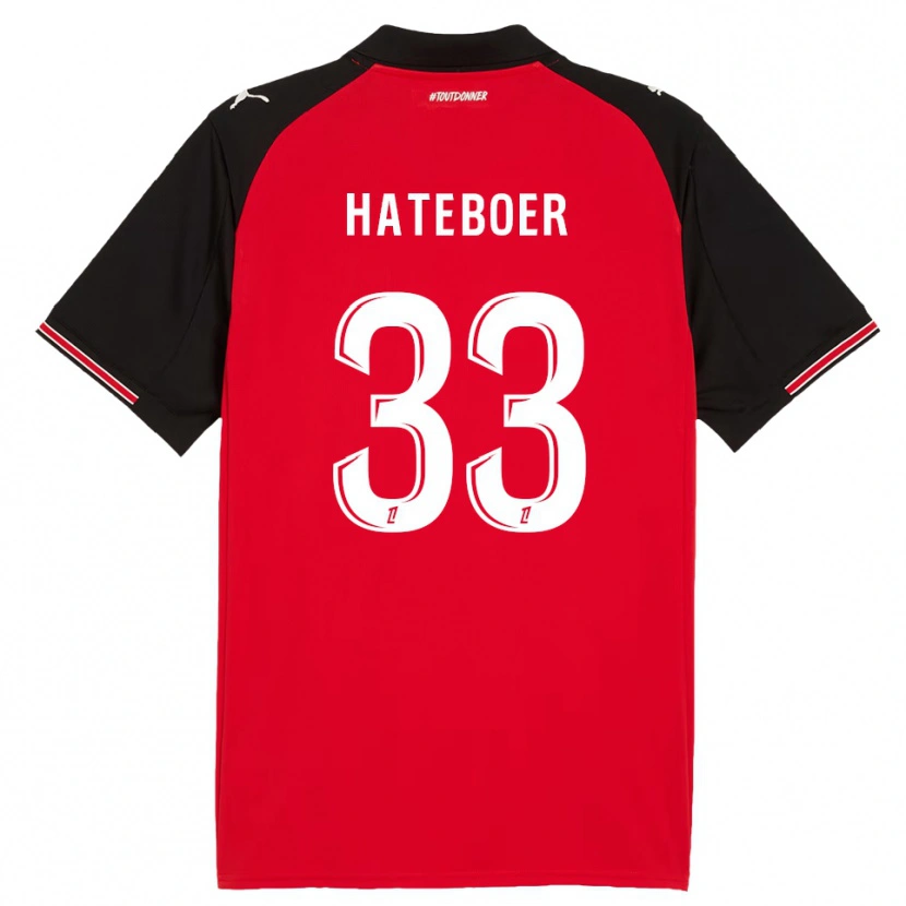 Danxen Män Hans Hateboer #33 Röd Svart Hemmatröja Matchtröjor 2025/26 Tröjor T-Tröja