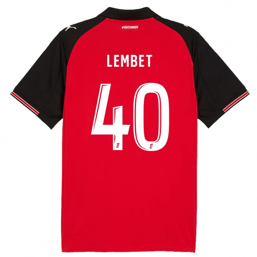 Danxen Män Geoffrey Lembet #40 Röd Svart Hemmatröja Matchtröjor 2025/26 Tröjor T-Tröja