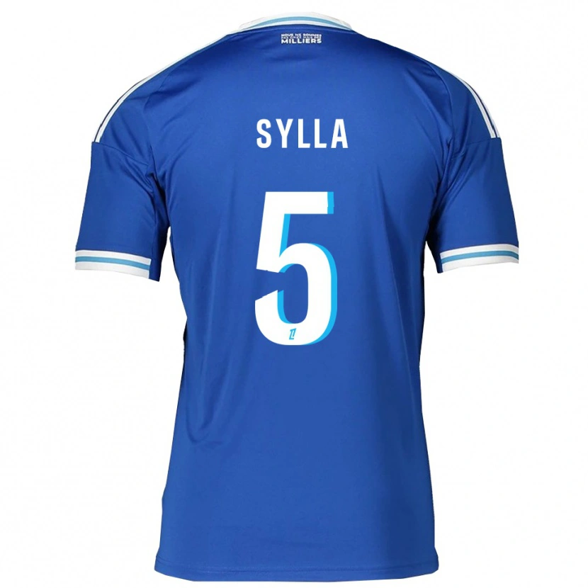 Danxen Män Abakar Sylla #5 Blå Vit Hemmatröja Matchtröjor 2025/26 Tröjor T-Tröja