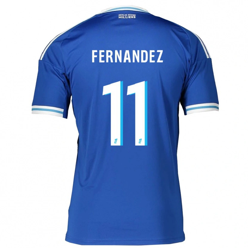 Danxen Män Elies Araar Fernandez #11 Blå Vit Hemmatröja Matchtröjor 2025/26 Tröjor T-Tröja