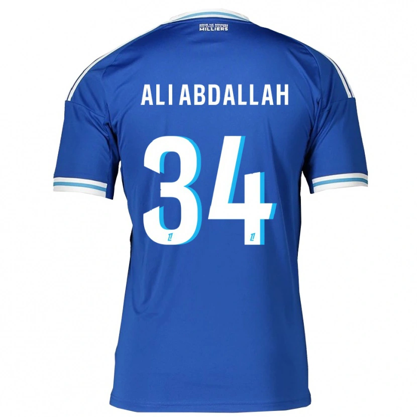 Danxen Män Aboubacar Ali Abdallah #34 Blå Vit Hemmatröja Matchtröjor 2025/26 Tröjor T-Tröja