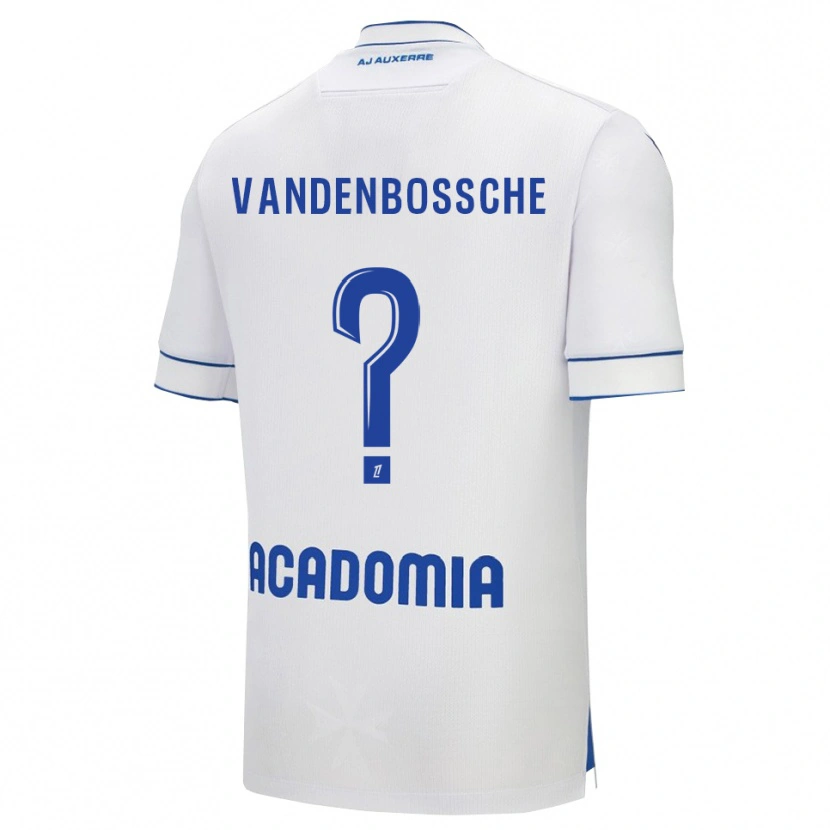 Danxen Män Louka Vandenbossche #0 Vit Blå Hemmatröja Matchtröjor 2025/26 Tröjor T-Tröja