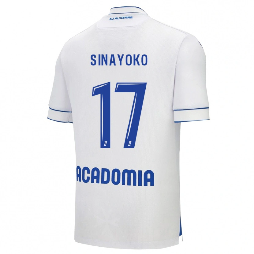 Danxen Män Lassine Sinayoko #17 Vit Blå Hemmatröja Matchtröjor 2025/26 Tröjor T-Tröja