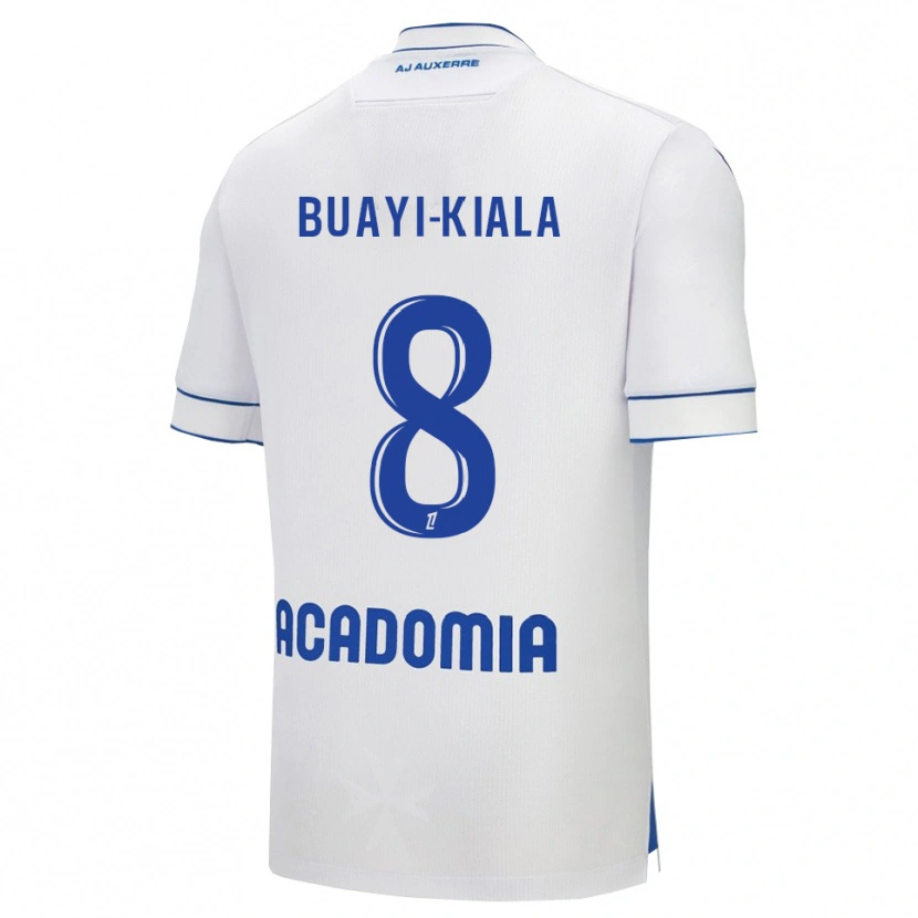Danxen Män Nathan Buayi-Kiala #8 Vit Blå Hemmatröja Matchtröjor 2025/26 Tröjor T-Tröja