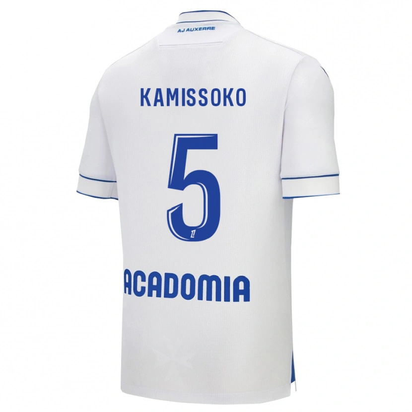 Danxen Män Idriss Kamissoko #5 Vit Blå Hemmatröja Matchtröjor 2025/26 Tröjor T-Tröja