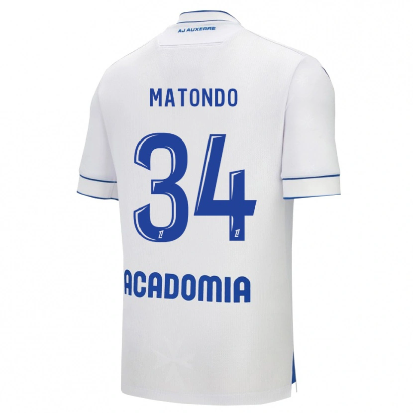 Danxen Män Rudy Matondo #34 Vit Blå Hemmatröja Matchtröjor 2025/26 Tröjor T-Tröja