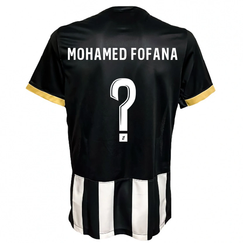 Danxen Män Yanis Mohamed Fofana #0 Svart Vit Hemmatröja Matchtröjor 2025/26 Tröjor T-Tröja
