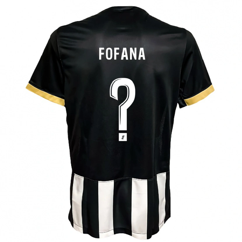 Danxen Män N'faly Fofana #0 Svart Vit Hemmatröja Matchtröjor 2025/26 Tröjor T-Tröja