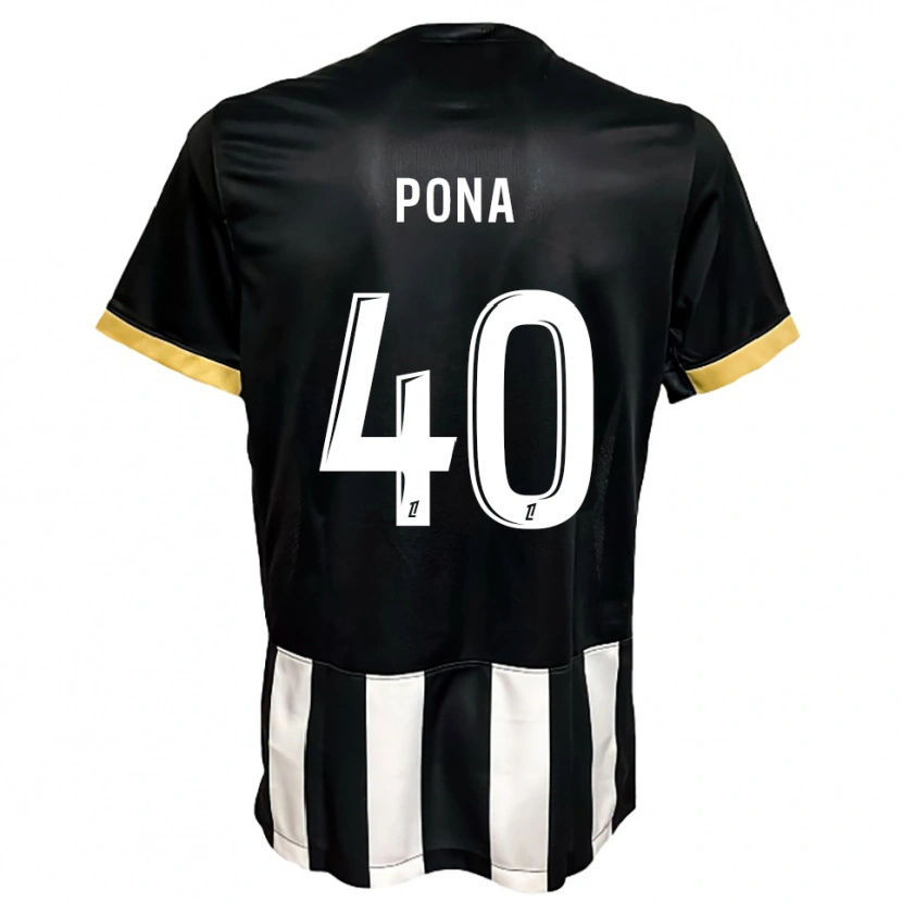 Danxen Män Oumar Pona #40 Svart Vit Hemmatröja Matchtröjor 2025/26 Tröjor T-Tröja