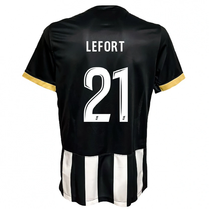Danxen Män Jordan Lefort #21 Svart Vit Hemmatröja Matchtröjor 2025/26 Tröjor T-Tröja