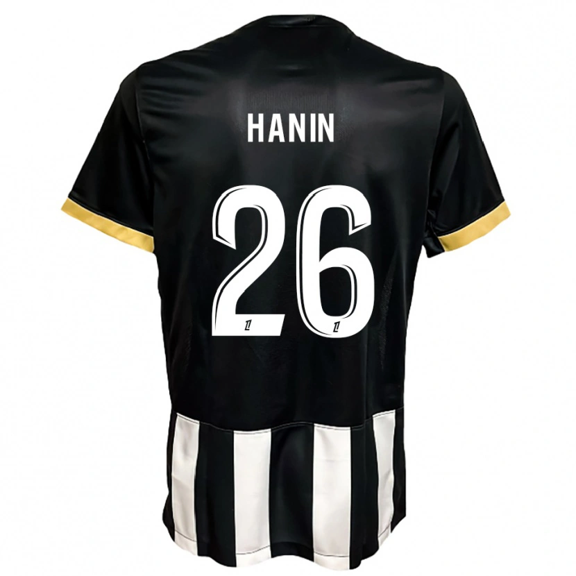 Danxen Män Florent Hanin #26 Svart Vit Hemmatröja Matchtröjor 2025/26 Tröjor T-Tröja