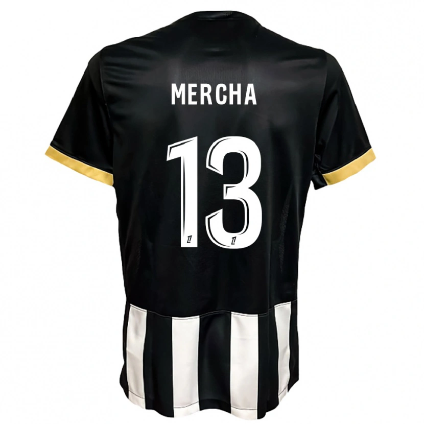 Danxen Män Yanis Mercha #13 Svart Vit Hemmatröja Matchtröjor 2025/26 Tröjor T-Tröja