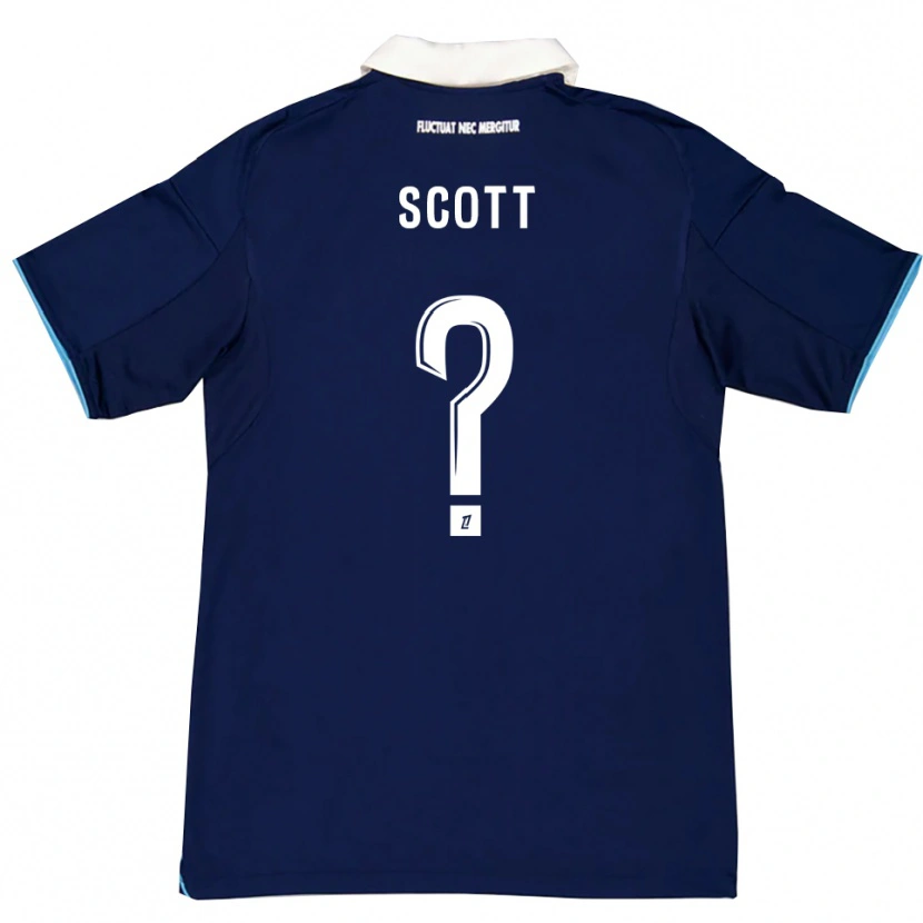 Danxen Män Sheika Scott #0 Mörkblå Vit Hemmatröja Matchtröjor 2025/26 Tröjor T-Tröja