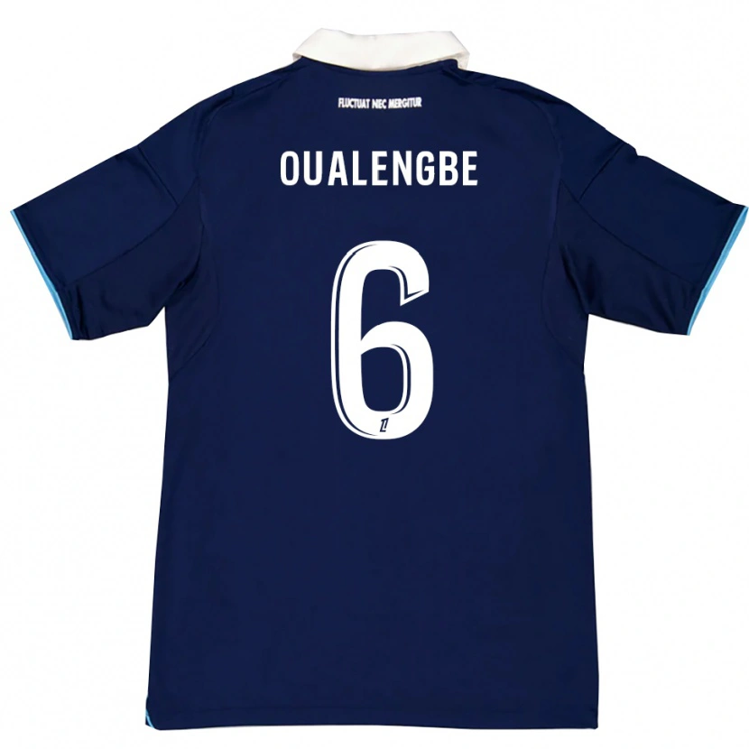 Danxen Män Gabriel Oualengbe #6 Mörkblå Vit Hemmatröja Matchtröjor 2025/26 Tröjor T-Tröja