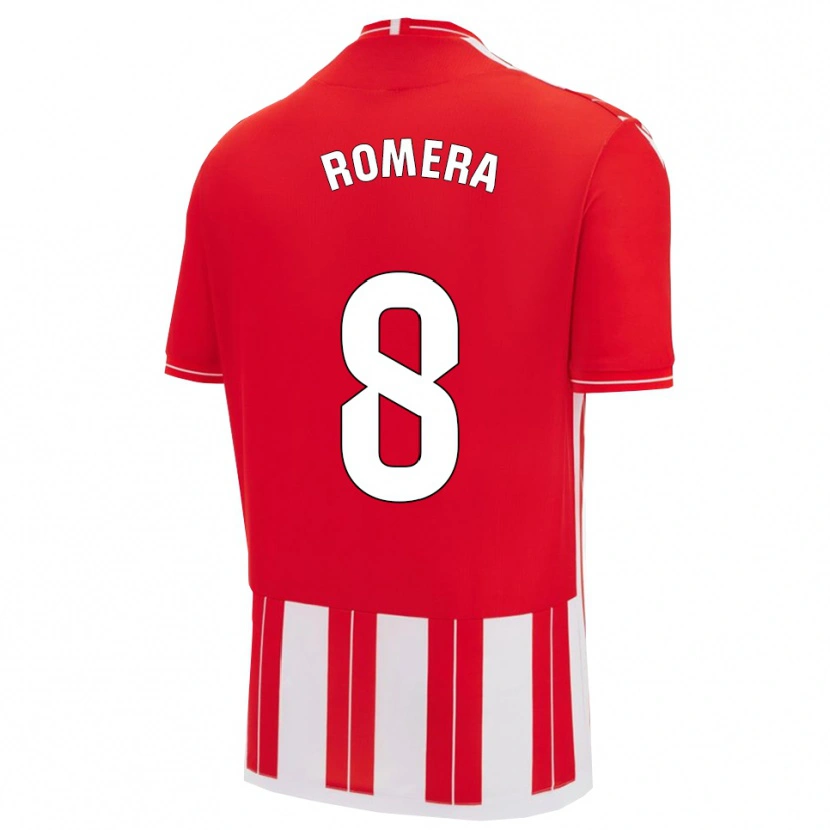 Danxen Män Miguel Romera #8 Röd Vit Hemmatröja Matchtröjor 2025/26 Tröjor T-Tröja