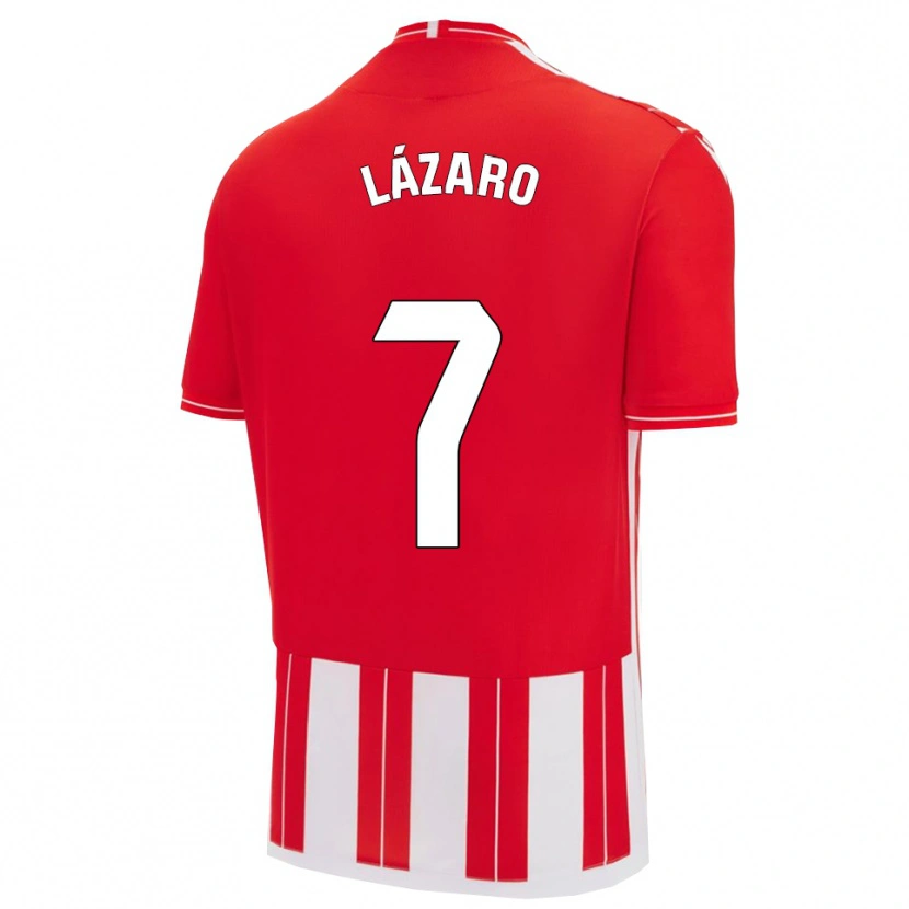 Danxen Män Lázaro #7 Röd Vit Hemmatröja Matchtröjor 2025/26 Tröjor T-Tröja