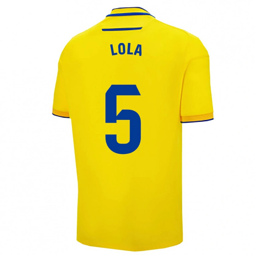 Danxen Män María Dolores Morón Cebada #5 Gul Marinblå Hemmatröja Matchtröjor 2025/26 Tröjor T-Tröja