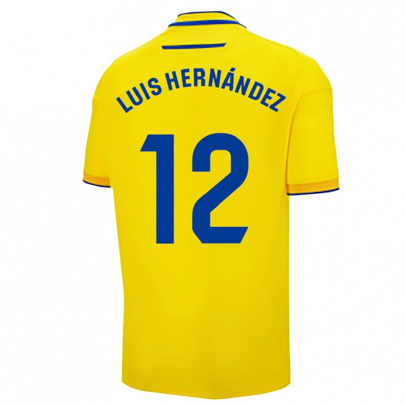 Danxen Män Luis Hernández #12 Gul Marinblå Hemmatröja Matchtröjor 2025/26 Tröjor T-Tröja