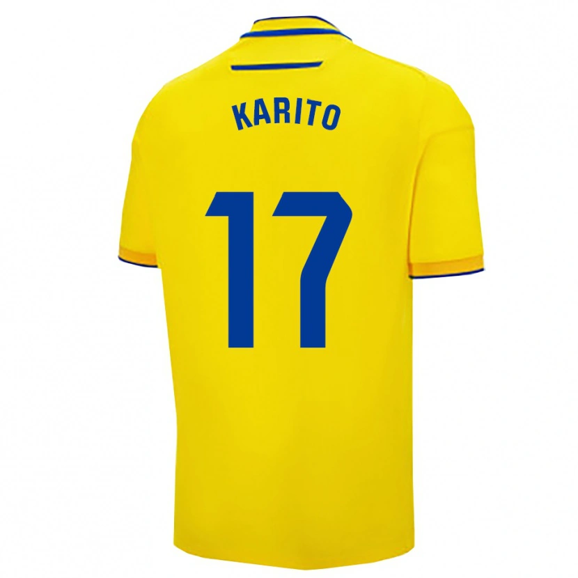 Danxen Män Carolina De Los Santos Mellado #17 Gul Marinblå Hemmatröja Matchtröjor 2025/26 Tröjor T-Tröja