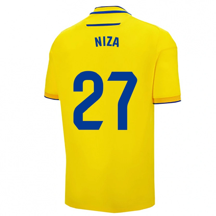 Danxen Män Sergio Niza #27 Gul Marinblå Hemmatröja Matchtröjor 2025/26 Tröjor T-Tröja