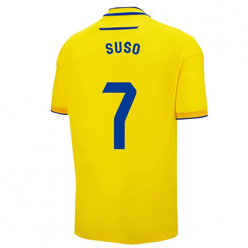 Danxen Män Suso #7 Gul Marinblå Hemmatröja Matchtröjor 2025/26 Tröjor T-Tröja