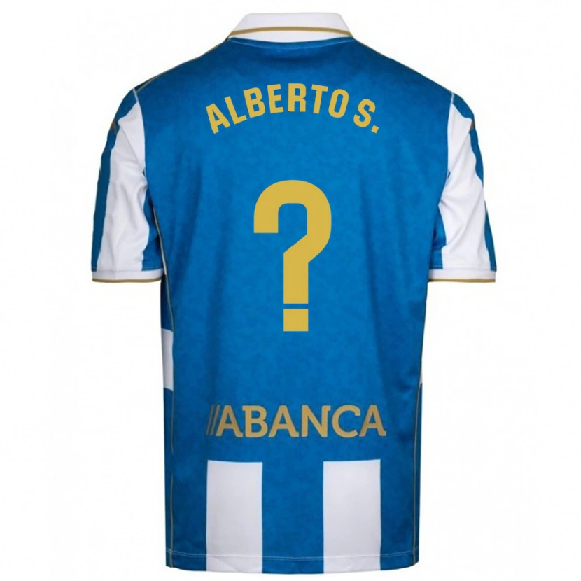 Danxen Män Alberto Sánchez #0 Vit Blå Hemmatröja Matchtröjor 2025/26 Tröjor T-Tröja