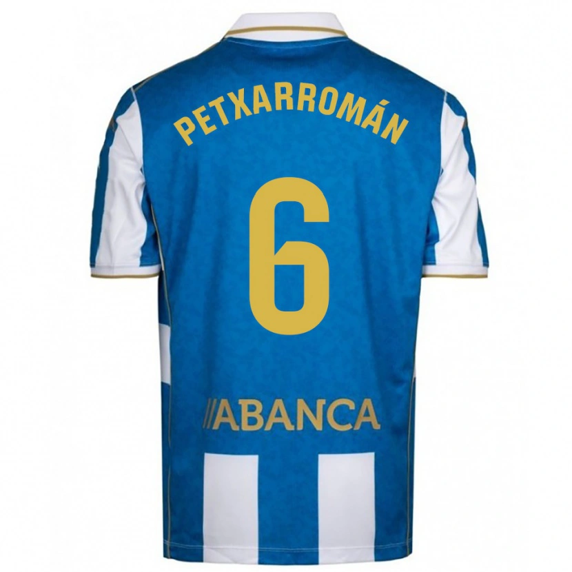 Danxen Män Álex Petxarroman #6 Vit Blå Hemmatröja Matchtröjor 2025/26 Tröjor T-Tröja