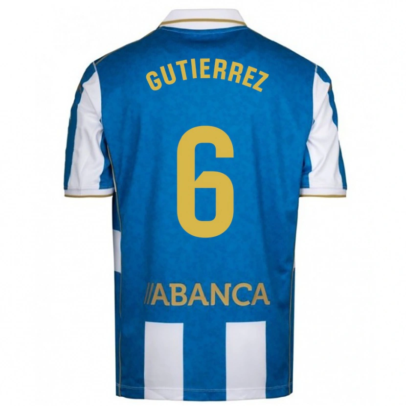 Danxen Män Paula Gutiérrez #6 Vit Blå Hemmatröja Matchtröjor 2025/26 Tröjor T-Tröja