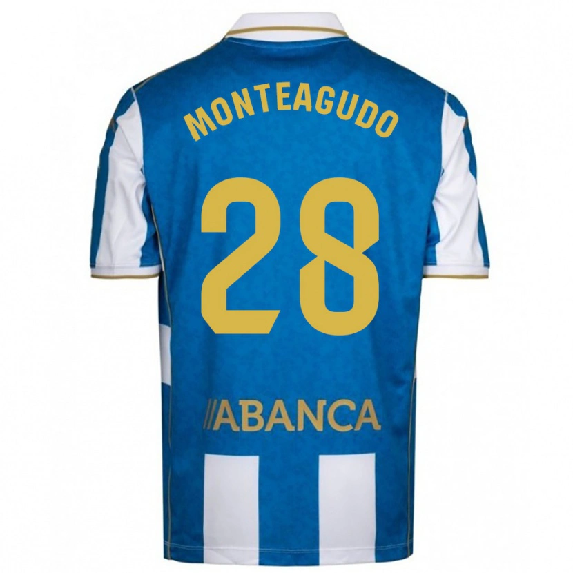 Danxen Män Paula Monteagudo #28 Vit Blå Hemmatröja Matchtröjor 2025/26 Tröjor T-Tröja