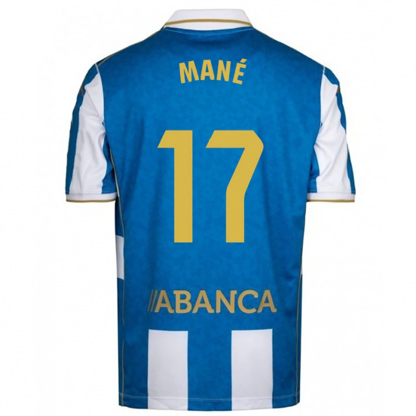Danxen Män Alioune Mané #17 Vit Blå Hemmatröja Matchtröjor 2025/26 Tröjor T-Tröja