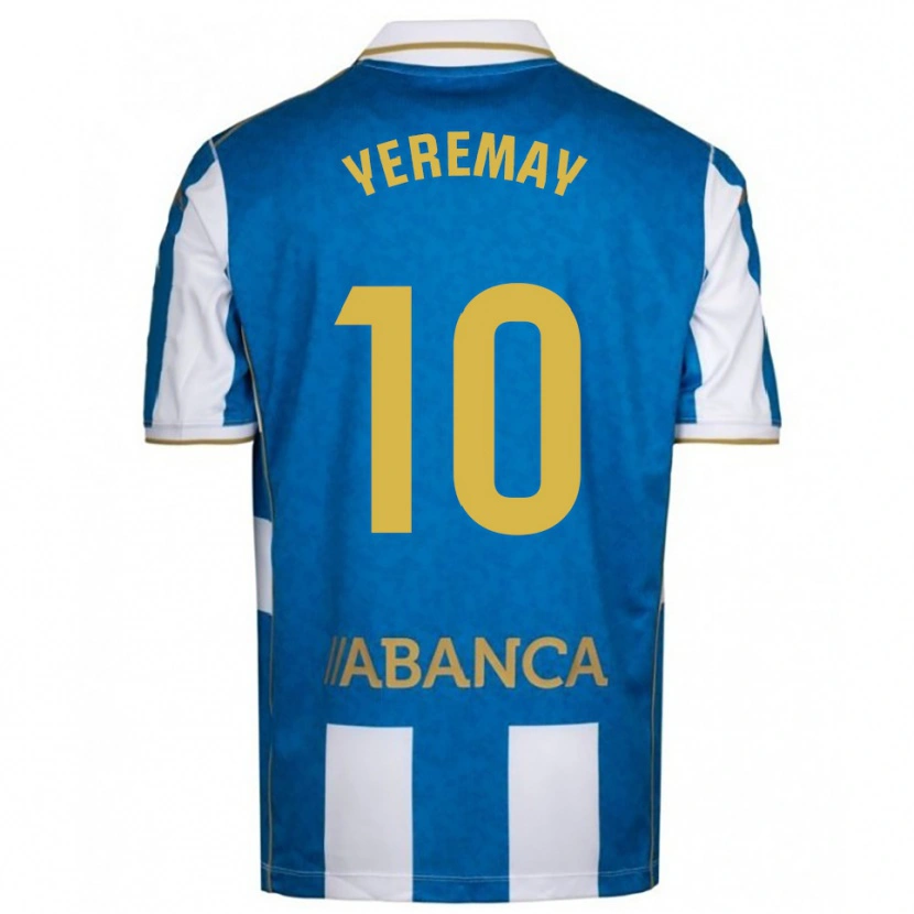 Danxen Män Yeremay Hernández #10 Vit Blå Hemmatröja Matchtröjor 2025/26 Tröjor T-Tröja