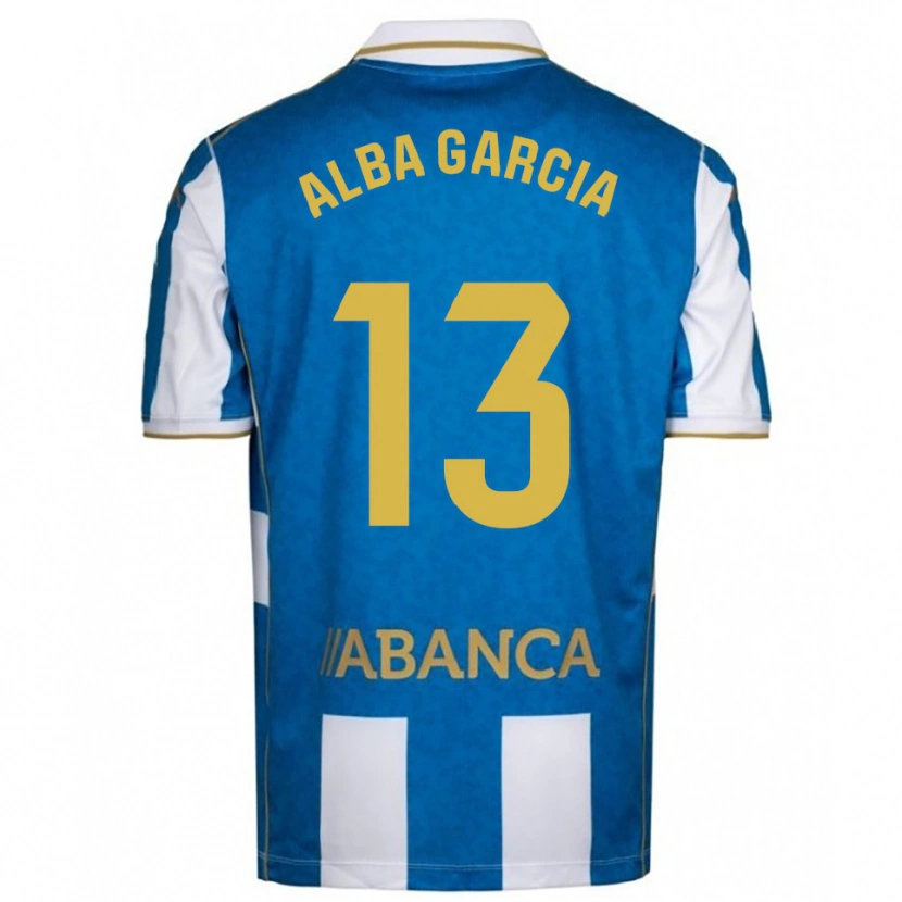 Danxen Män Lucía Alba García #13 Vit Blå Hemmatröja Matchtröjor 2025/26 Tröjor T-Tröja
