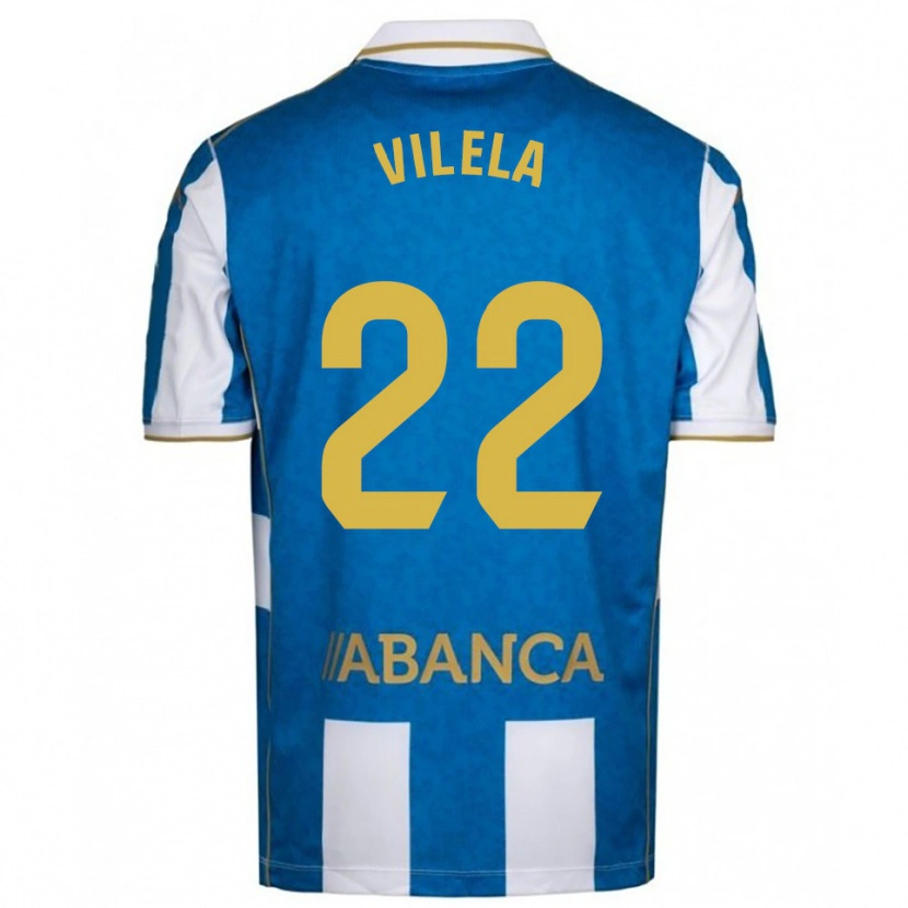 Danxen Män Rubén Vilela #22 Vit Blå Hemmatröja Matchtröjor 2025/26 Tröjor T-Tröja