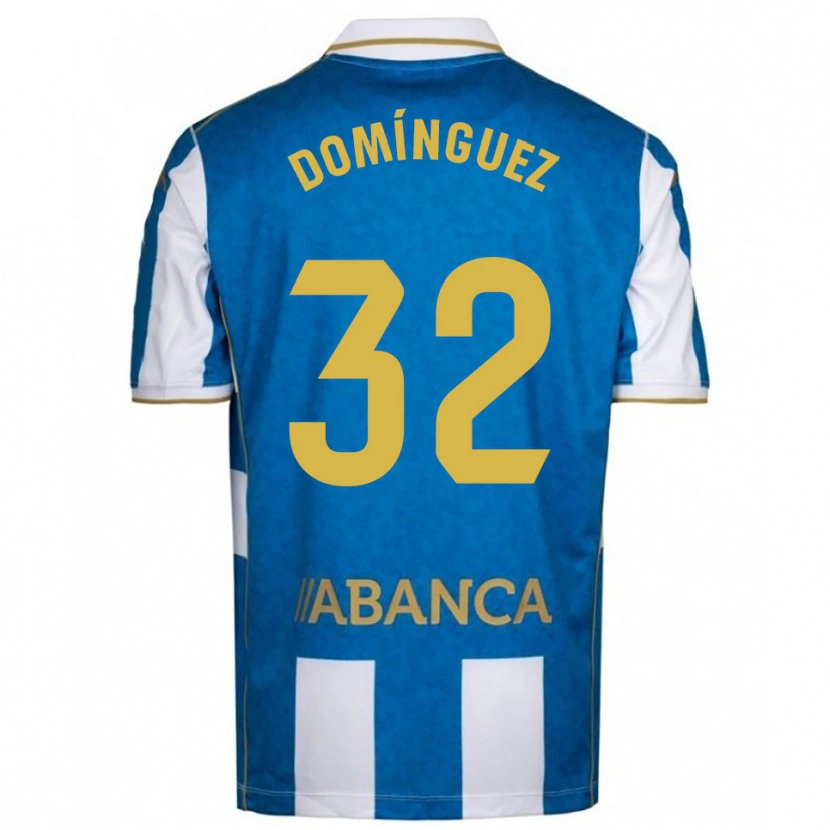 Danxen Män David Domínguez #32 Vit Blå Hemmatröja Matchtröjor 2025/26 Tröjor T-Tröja