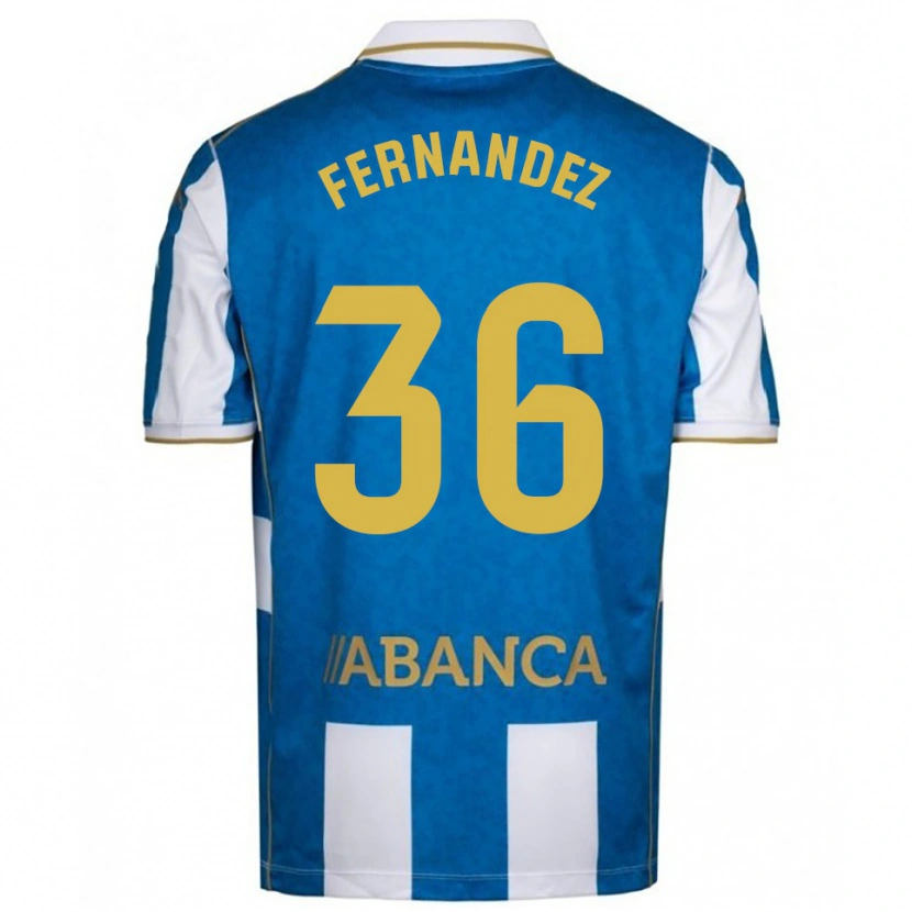 Danxen Män Rubén Fernández #36 Vit Blå Hemmatröja Matchtröjor 2025/26 Tröjor T-Tröja