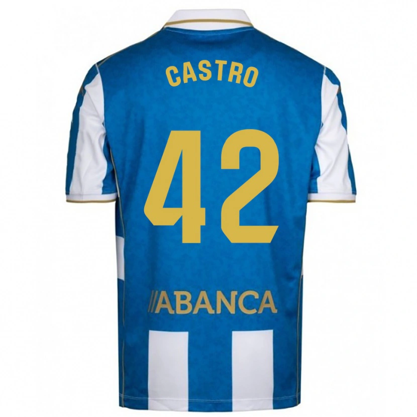 Danxen Män Lucas Castro #42 Vit Blå Hemmatröja Matchtröjor 2025/26 Tröjor T-Tröja