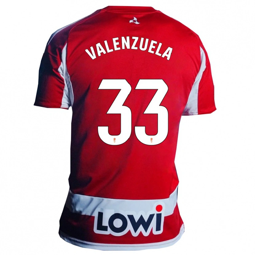 Danxen Män Adrián Valenzuela #33 Röd Vit Hemmatröja Matchtröjor 2025/26 Tröjor T-Tröja