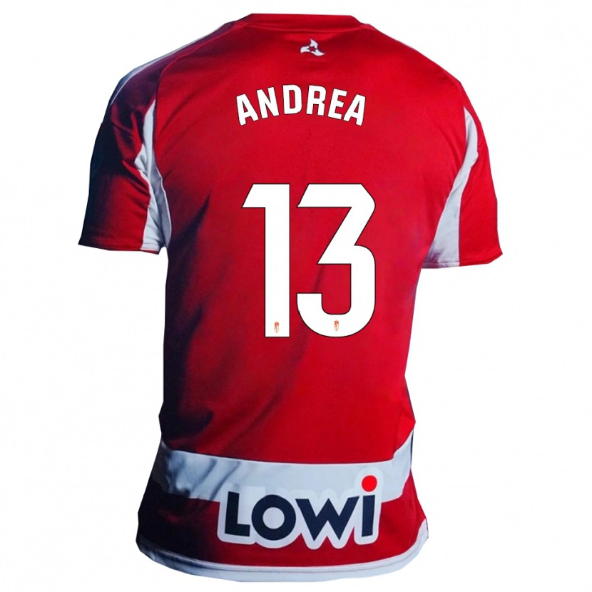 Danxen Män Andrea Romero Burgos #13 Röd Vit Hemmatröja Matchtröjor 2025/26 Tröjor T-Tröja