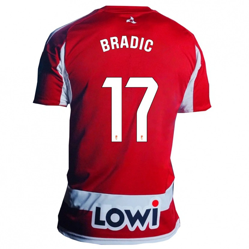 Danxen Män Biljana Bradić #17 Röd Vit Hemmatröja Matchtröjor 2025/26 Tröjor T-Tröja
